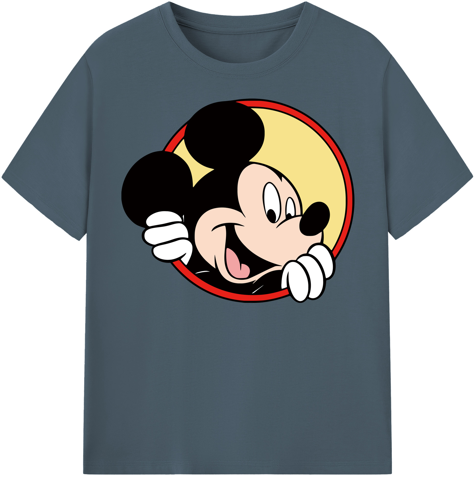 （画像用） ミッキーマウス Mickey Mouse 綿100％半袖Tシャツ（フロントプリント）
